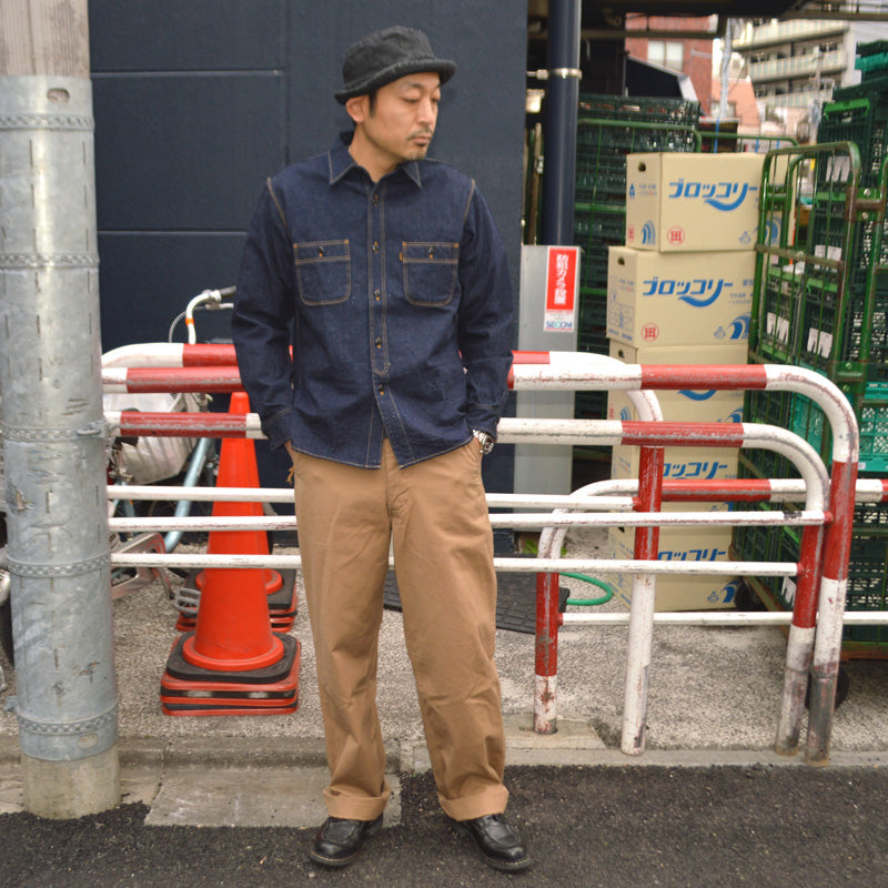 BIG JOHN、MS005E、10oz Selvedge Denim Work Shirt – BEARS' -TOKYO-