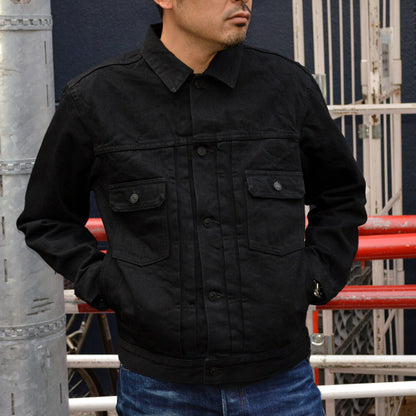 MOMOTARO JEANS "MXGJ1108" BLACK×BLACK DOUUBLE POCKET JACKET 2nd