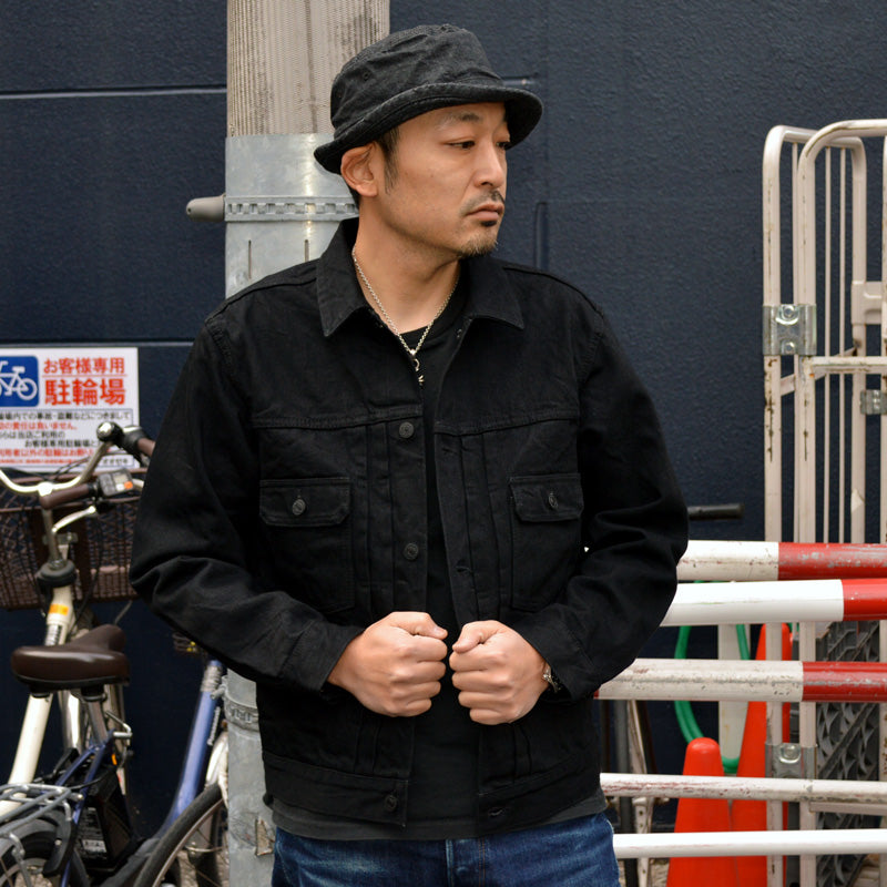 MOMOTARO JEANS "MXGJ1108" BLACK×BLACK DOUUBLE POCKET JACKET 2nd