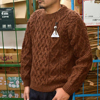 PHERROW'S "23W-PNS-CABLE" CABLE KNIT SWEATER