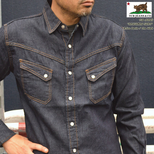 TCB jeans "Ranchman Shirt Denim" Denim Western Shirt
