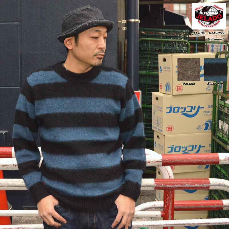 JELADO "RG13839" Crew neck mohair knit "Lithium"