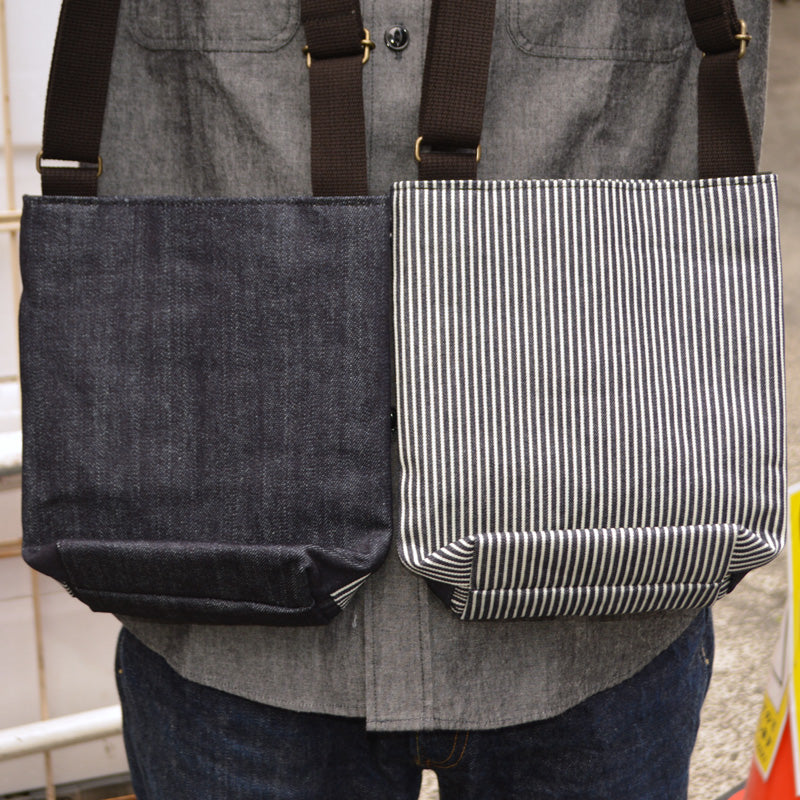 KOJIMA GENES "RNB-9076" 13oz. Denim Indigo×Hickory Shoulder Bag