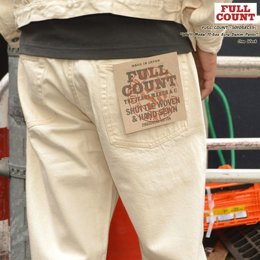 FULL COUNT "S0105ECSS" WWII Model 11.5oz Ecru Denim Pants
