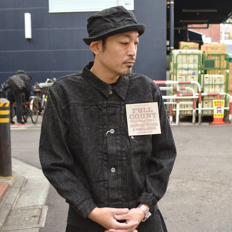 FULL COUNT "S2107BKSS" WWII Model 11.5oz Black Denim Jacket
