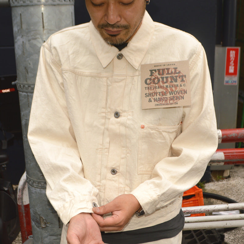 FULL COUNT "S2107ECSS" WWII Model 11.5oz Ecru Denim Jacket