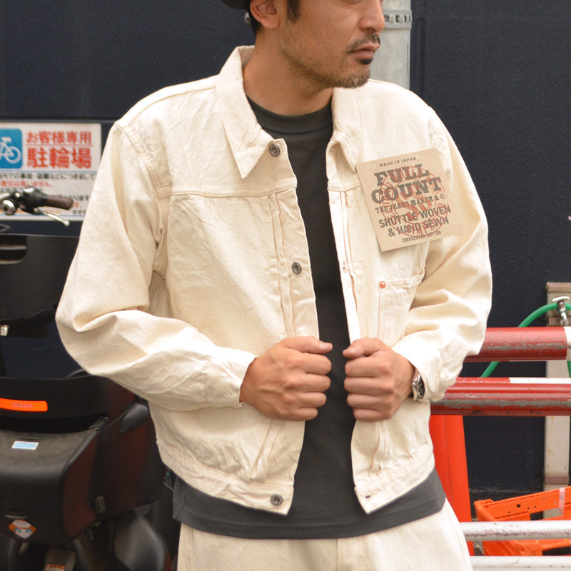 FULL COUNT "S2107ECSS" WWII Model 11.5oz Ecru Denim Jacket
