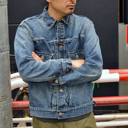 SUGAR CANE "SC11953SW" 14.25oz. DENIM JACKET 1953 MODEL AGED MODEL
