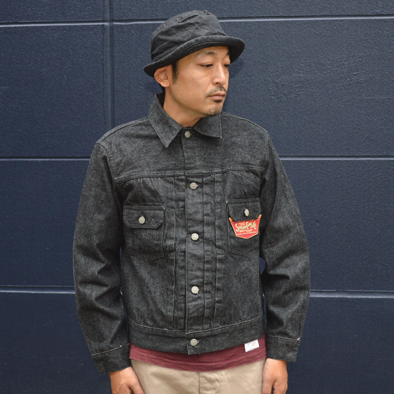 SUGAR CANE "SC15650" 14.25oz. BLACK DENIM JACKET 1953 MODEL