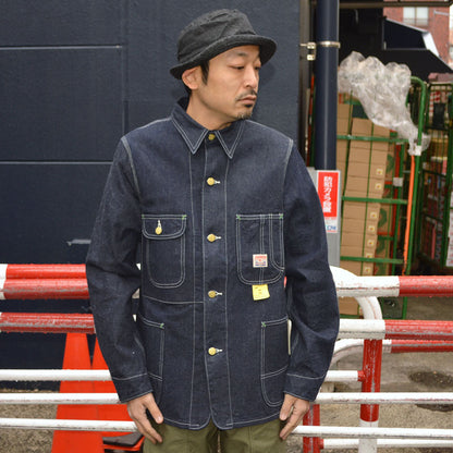 SUGAR CANE "SC15655" 11oz BLUE DENIM WORK COAT