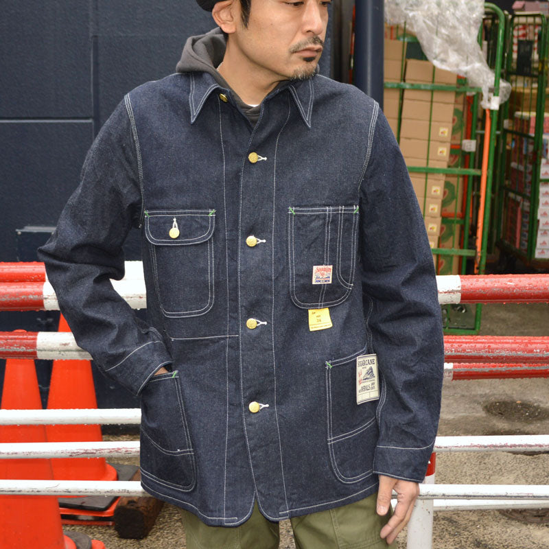 SUGAR CANE "SC15655" 11oz BLUE DENIM WORK COAT