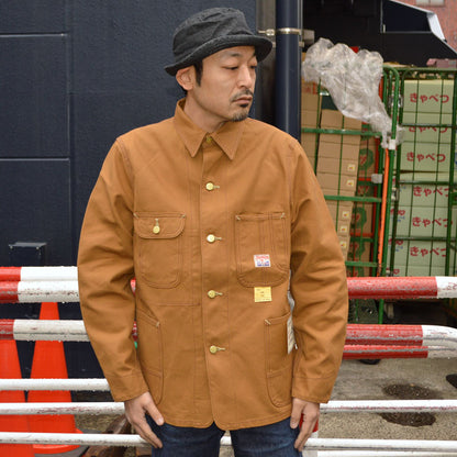 SUGAR CANE "SC15657" 13oz BROWN DUCK WORK COAT