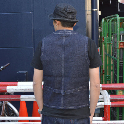 SUGAR CANE "SC15702" 11oz. BLUE DENIM WORK VEST