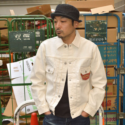 SUGAR CANE "SC15720" 13oz. White Denim Jacket 1953 Model