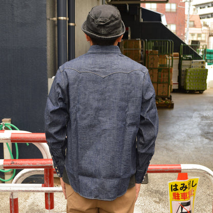 SUGAR CANE、SC28190、Blue Denim L/S Western Shirt