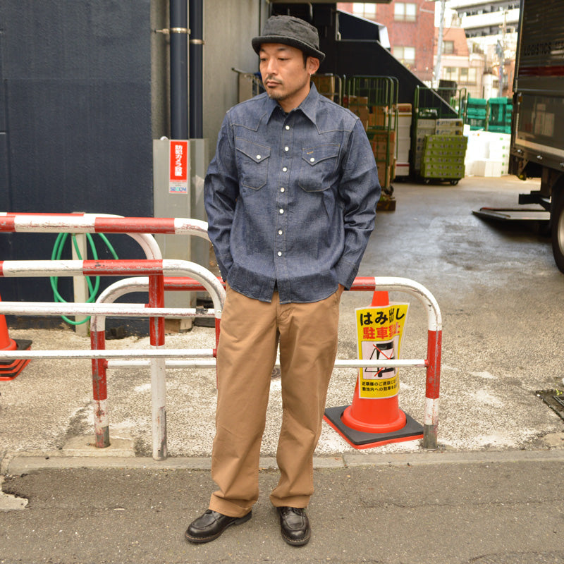 SUGAR CANE、SC28190、Blue Denim L/S Western Shirt