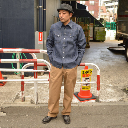 SUGAR CANE、SC28190、Blue Denim L/S Western Shirt