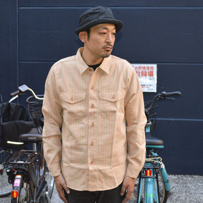 SUGAR CANE "SC28652" COKE STRIPE WORK SHIRT