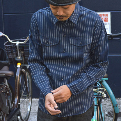 SUGAR CANE "SC28652" COKE STRIPE WORK SHIRT