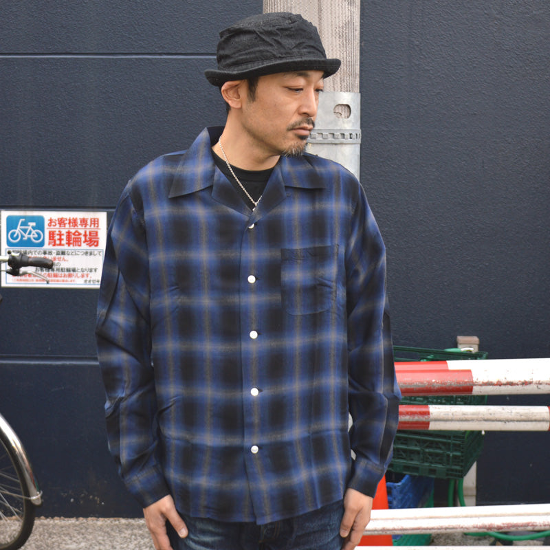 SUGAR CANE SC29120 119BLK レーヨンオンブレチェック SUGAR CANE 