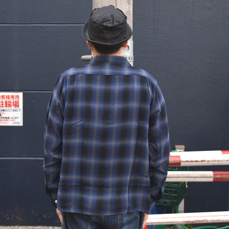 SUGAR CANE "SC29120" Rayon Omble Check L/S Open Shirt