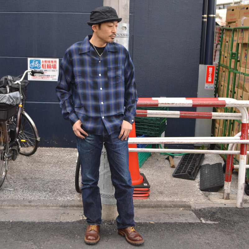 SUGAR CANE "SC29120" Rayon Omble Check L/S Open Shirt