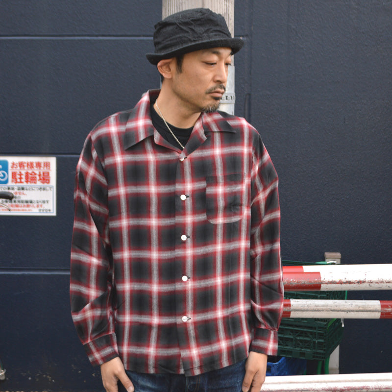 SUGAR CANE "SC29120" Rayon Omble Check L/S Open Shirt