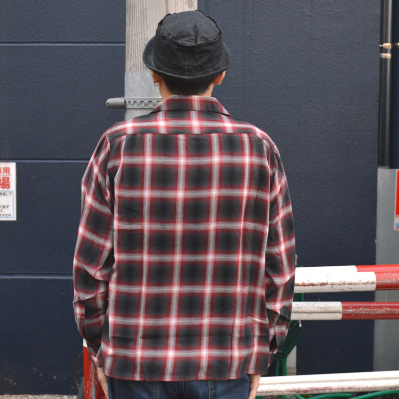 SUGAR CANE "SC29120" Rayon Omble Check L/S Open Shirt