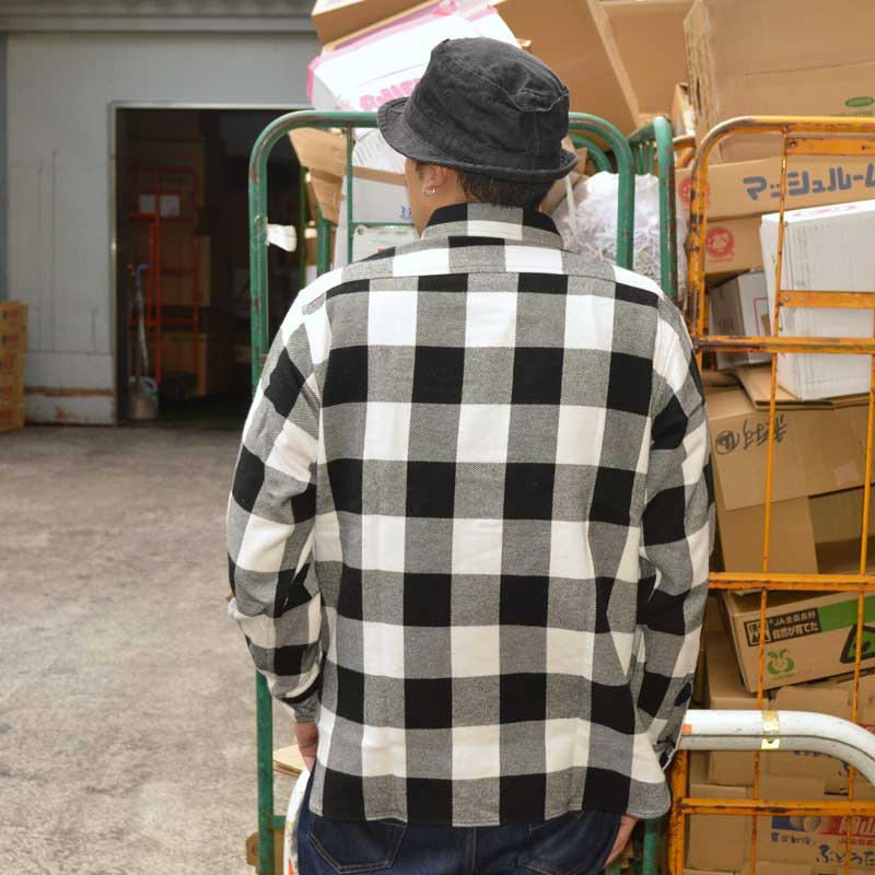 SUGAR CANE "SC29147" TWILL CHECK L/S WORK SHIRT