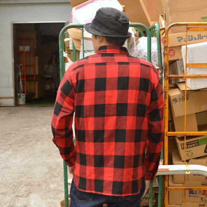 SUGAR CANE "SC29147" TWILL CHECK L/S WORK SHIRT