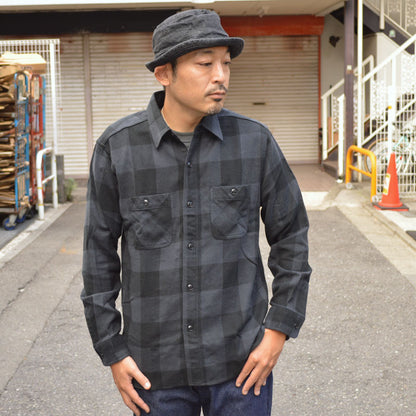 SUGAR CANE "SC29357" TWILL CHECK L/S WORK SHIRT