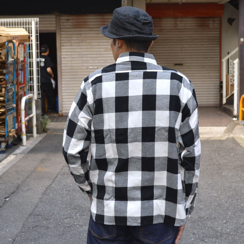 SUGAR CANE "SC29357" TWILL CHECK L/S WORK SHIRT