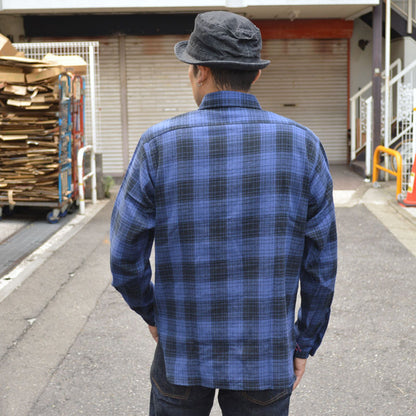 SUGAR CANE "SC29358" TWILL CHECK L/S WORK SHIRT