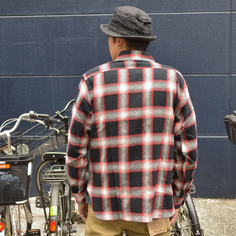 SUGAR CANE "SC29360" TWILL CHECK L/S WORK SHIRT