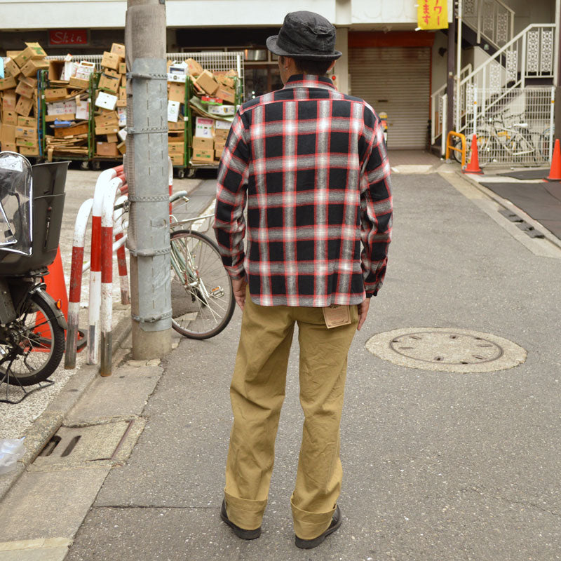 SUGAR CANE "SC29360" TWILL CHECK L/S WORK SHIRT