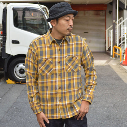 SUGAR CANE "SC29361" TWILL CHECK L/S WORK SHIRT