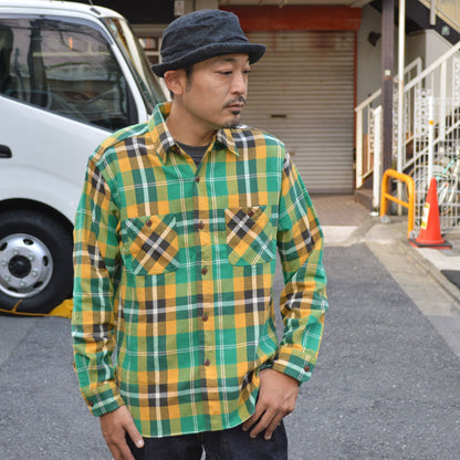 SUGAR CANE "SC29364" TWILL CHECK L/S WORK SHIRT