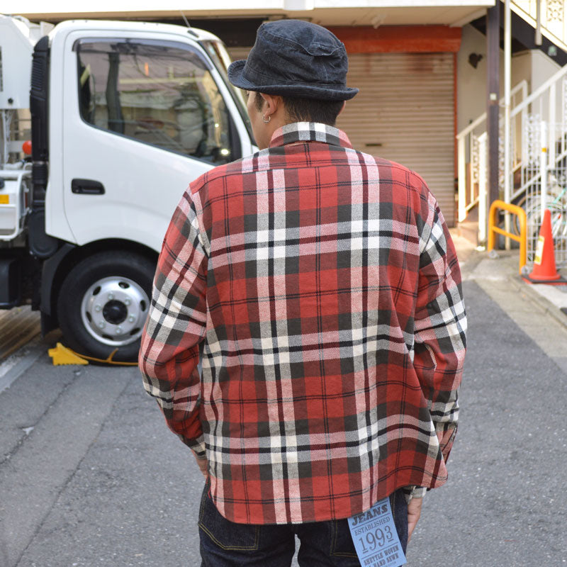 SUGAR CANE "SC29364" TWILL CHECK L/S WORK SHIRT