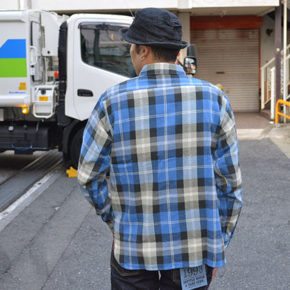 SUGAR CANE "SC29364" TWILL CHECK L/S WORK SHIRT