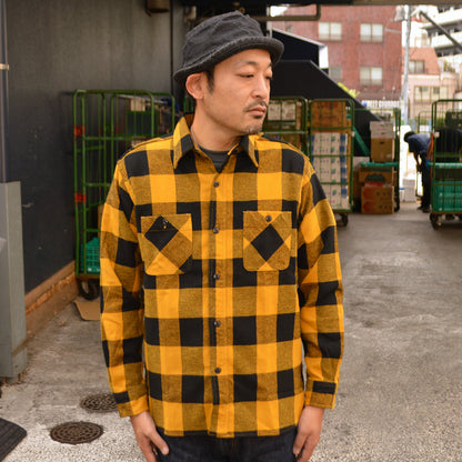SUGAR CANE "SC29557" TWILL CHECK L/S WORK SHIRT