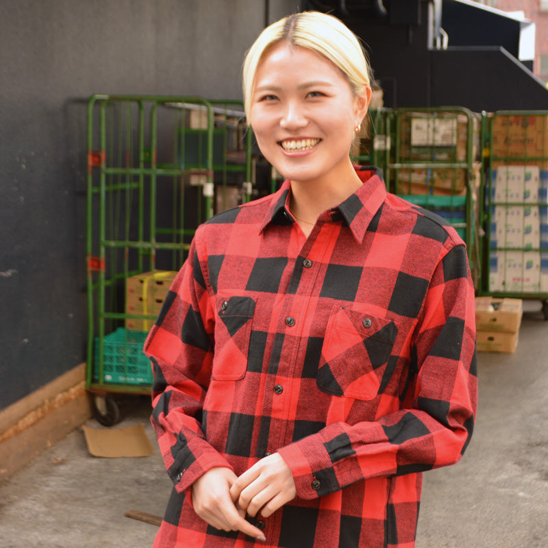 SUGAR CANE "SC29557" TWILL CHECK L/S WORK SHIRT