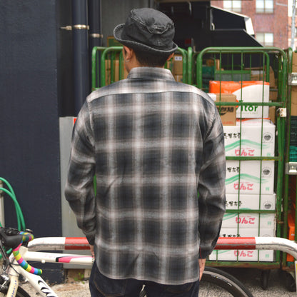 SUGAR CANE "SC29561" TWILL CHECK L/S WORK SHIRT