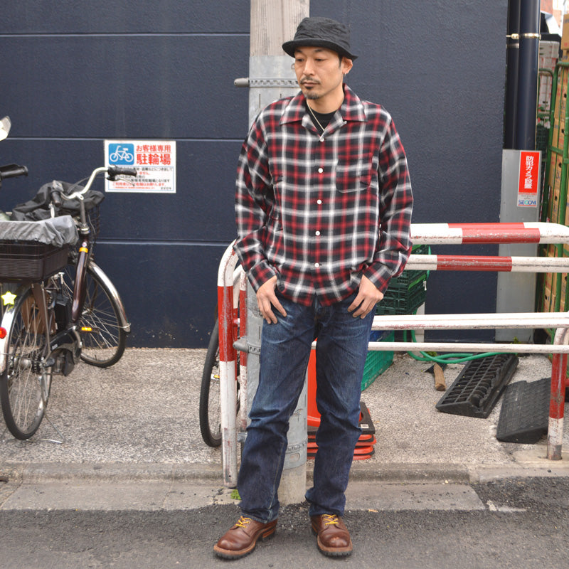SUGAR CANE "SC29683" Rayon Omble Check L/S Open Shirt