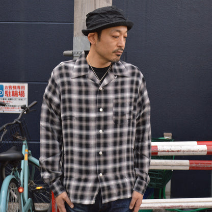 SUGAR CANE "SC29683" Rayon Omble Check L/S Open Shirt