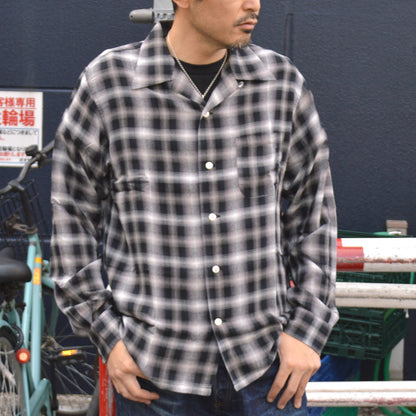 SUGAR CANE "SC29683" Rayon Omble Check L/S Open Shirt