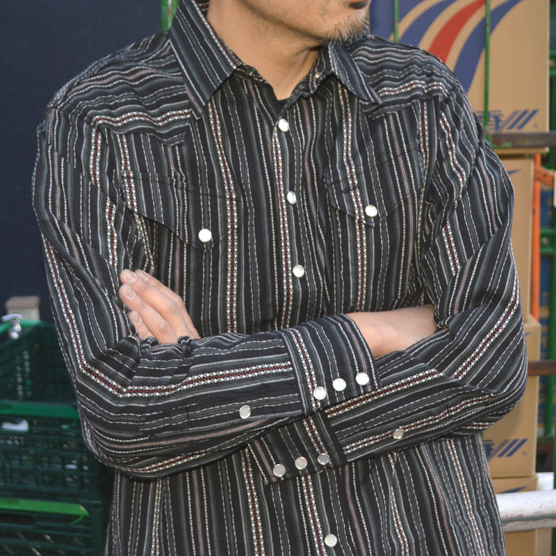 SUGAR CANE "SC29685" Indigo Dobby L/S Western Shirt
