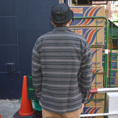 SUGAR CANE "SC29686" Indigo Dobby L/S Work Shirt