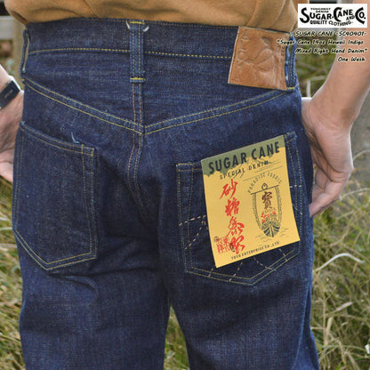 SUGAR CANE "SC40401" Sugar Cane 14oz Hawaii Indigo Mixed Right Hand Denim Regular Straight