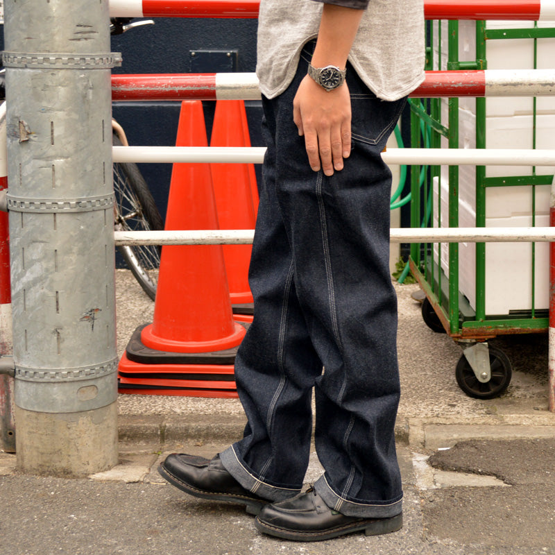 SUGAR CANE "SC41822" 11oz. BLUE DENIM WORK PANTS