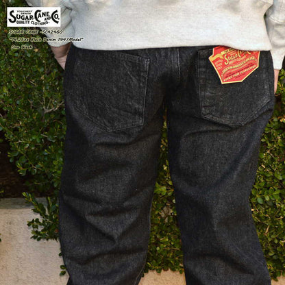 SUGAR CANE "SC42460" 14.25oz Black Denim 1947model